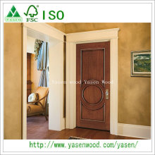 Top Quality Flush Solid Wood Single Leaf Front Doors
